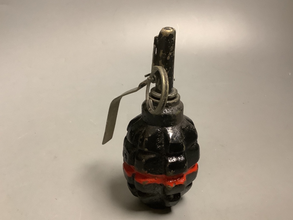 An inert WWII Polish F1 practice grenade. Please note - only available to UK buyers. Collection only - postage not available.